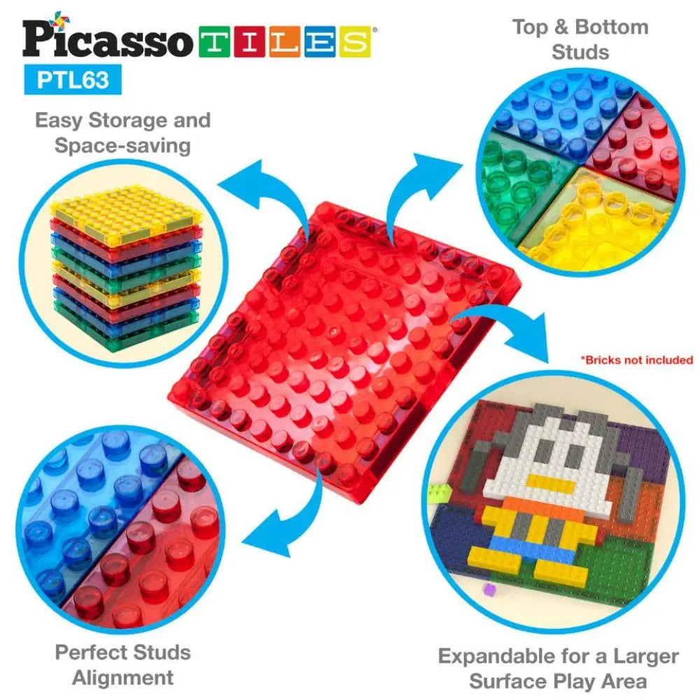Picasso Magnetic Bricks + Tiles 63-Piece