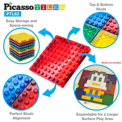 Picasso Magnetic Bricks + Tiles 63-Piece