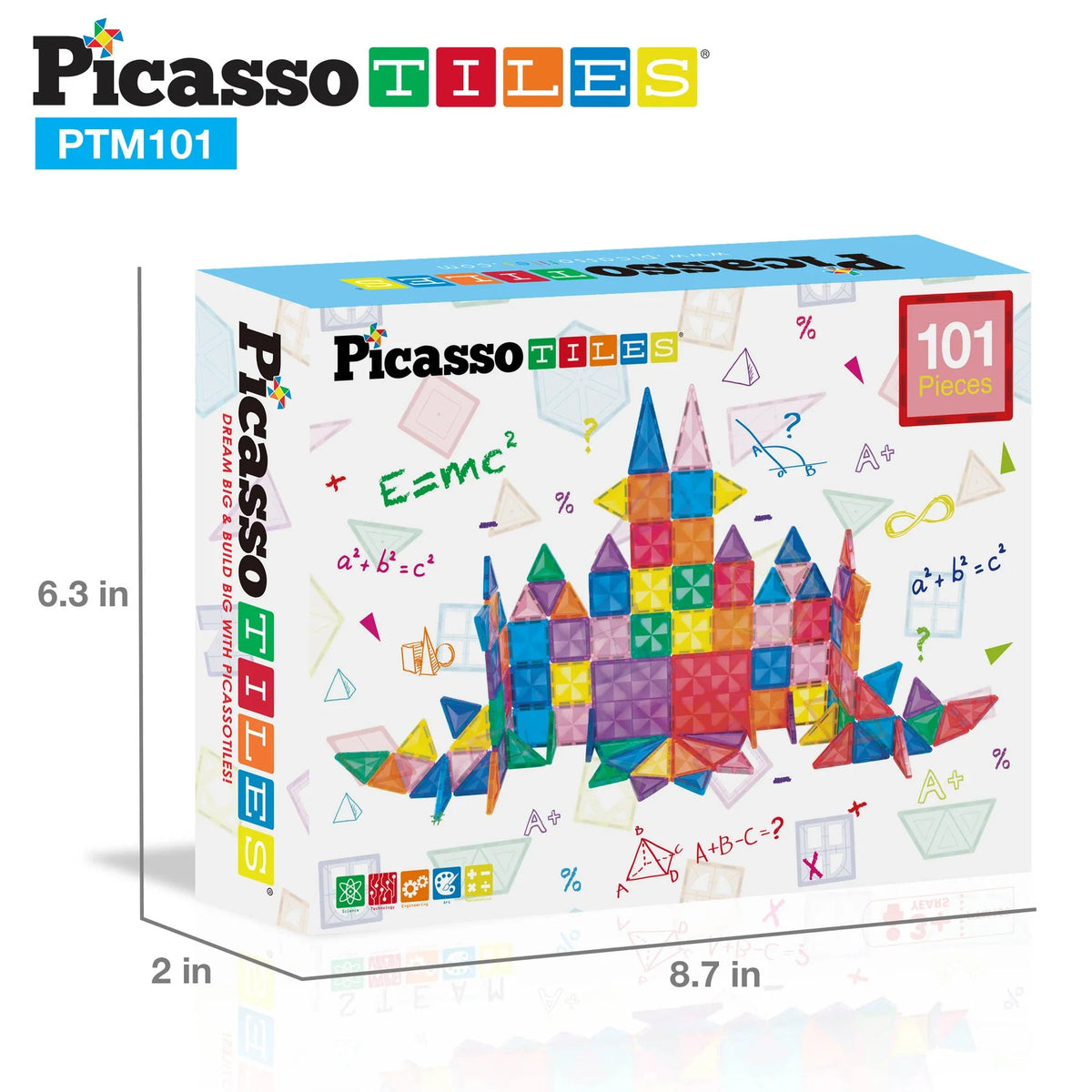 Picasso Magnetic Tiles Mini Diamond 101-Piece