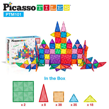 Picasso Magnetic Tiles Mini Diamond 101-Piece