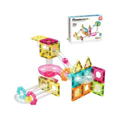 Picasso Magnetic Mini Diamond Marble Run Track Set 45-Pieces