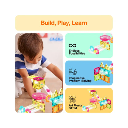 Picasso Magnetic Mini Diamond Marble Run Track Set 45-Pieces