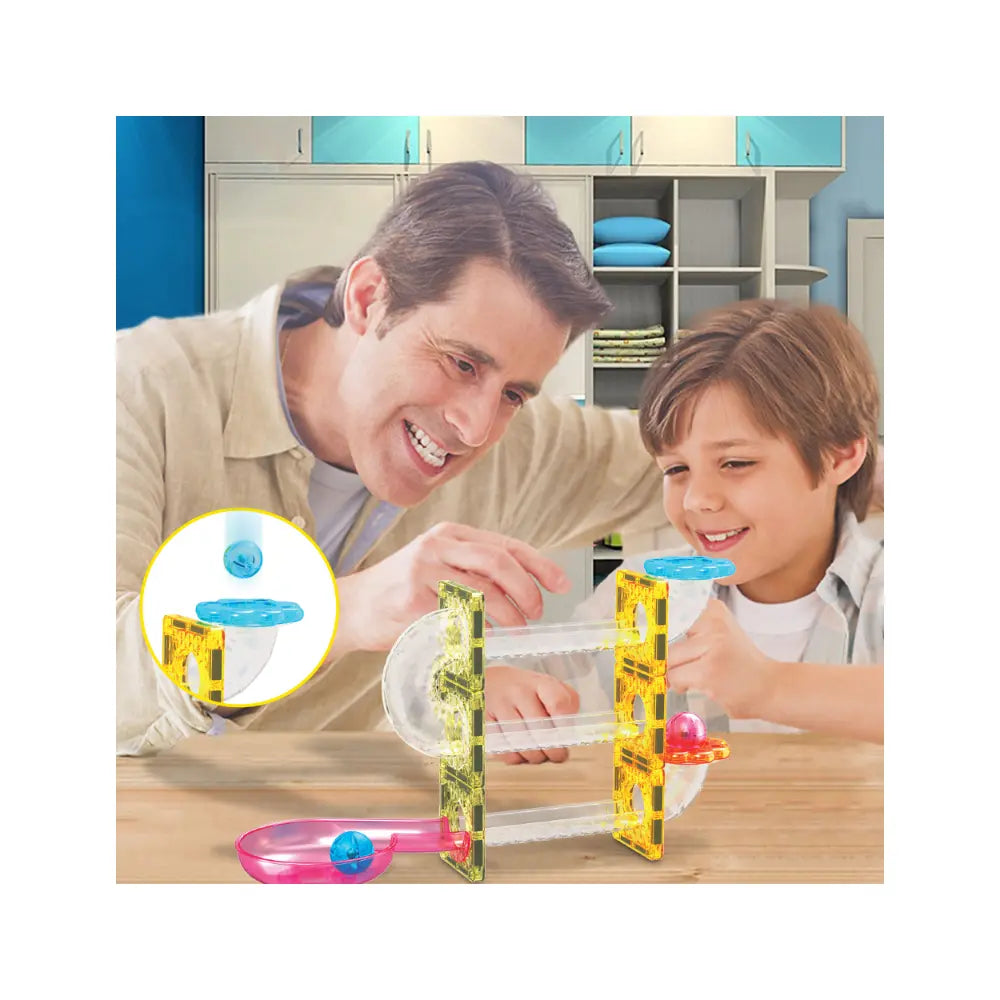 Picasso Magnetic Mini Diamond Marble Run Track Set 45-Pieces