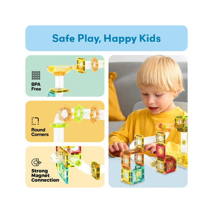 Picasso Magnetic Marble Run with Launcher 80-Piece