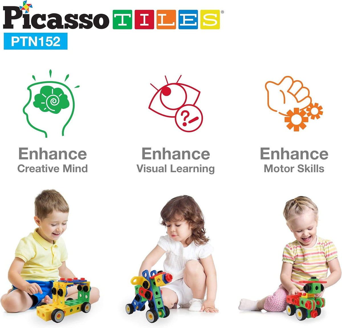 Picasso Magnetic Engineering Construction Building Set 152-Piece