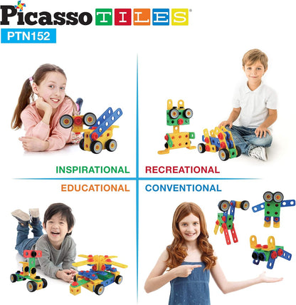 Picasso Magnetic Engineering Construction Building Set 152-Piece