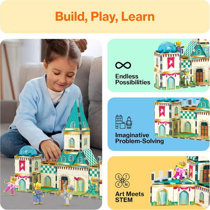 Picasso Magnetic Tiles Medieval Castle Theme 70-Piece