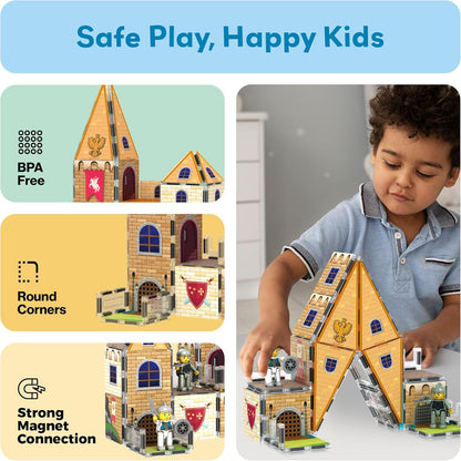 Picasso Magnetic Tiles Medieval Castle Theme 70-Piece