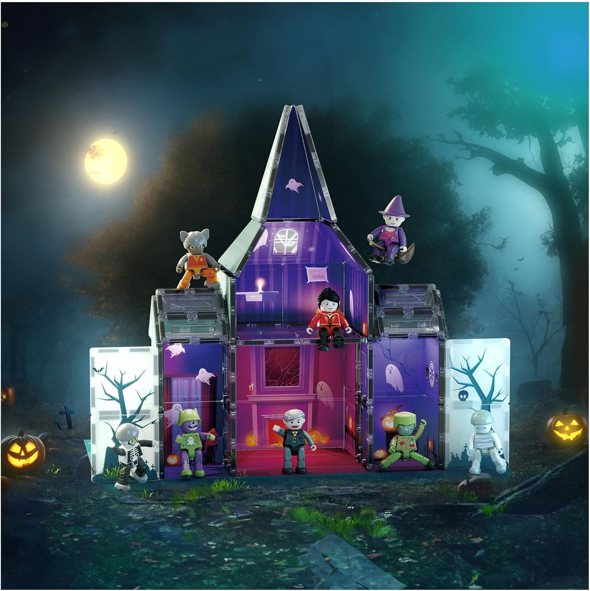 Picasso Magnetic Tiles Haunted House 57-Piece