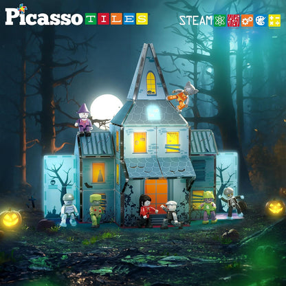 Picasso Magnetic Tiles Haunted House 57-Piece