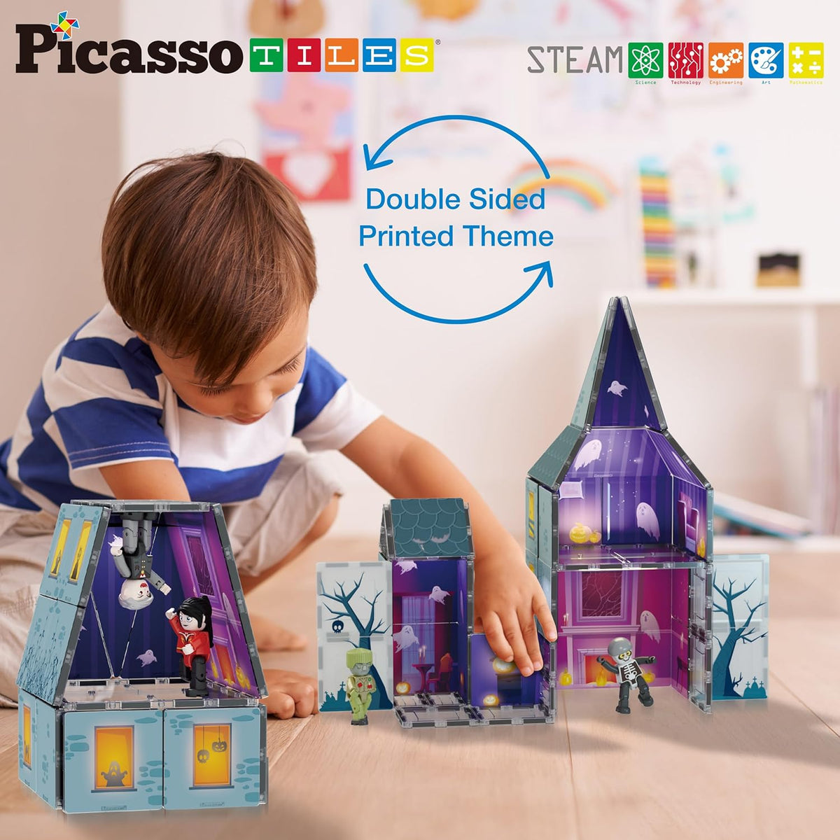 Picasso Magnetic Tiles Haunted House 57-Piece