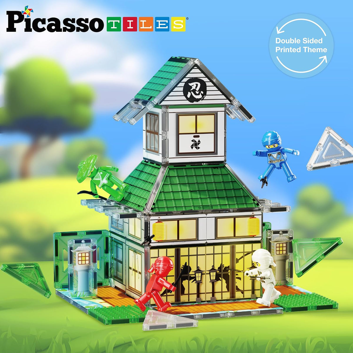 Picasso Magnetic Tiles Ninja Dojo 64-Piece