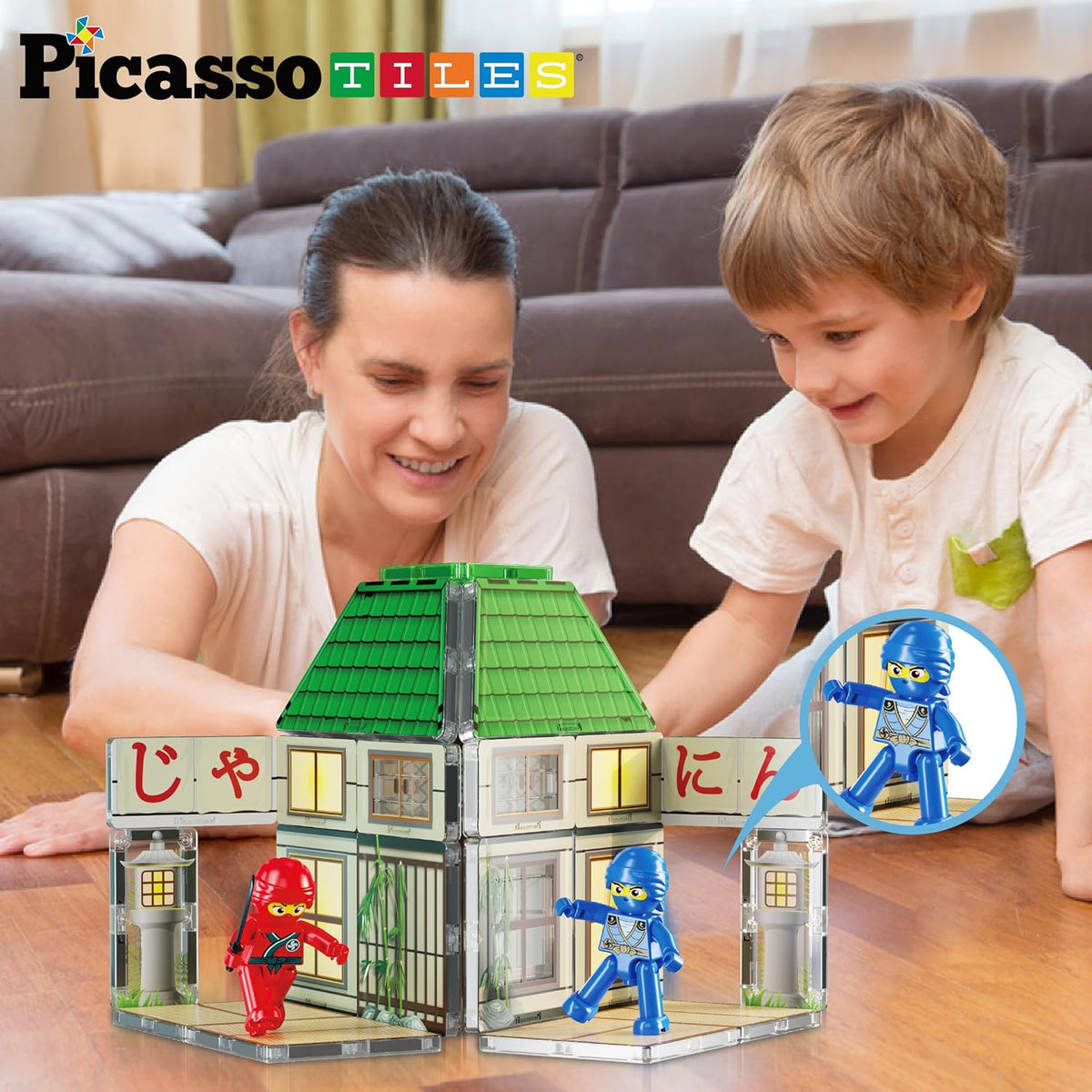 Picasso Magnetic Tiles Ninja Dojo 64-Piece