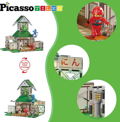 Picasso Magnetic Tiles Ninja Dojo 64-Piece