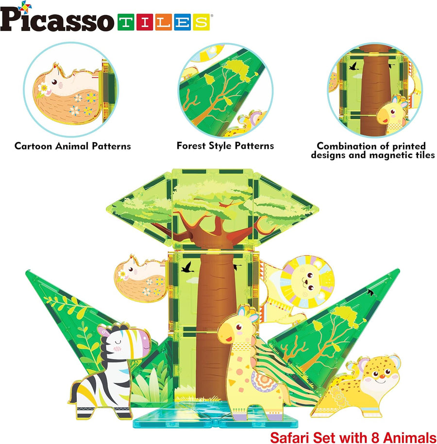 Picasso Magnetic Tiles Safari Set 26-Piece