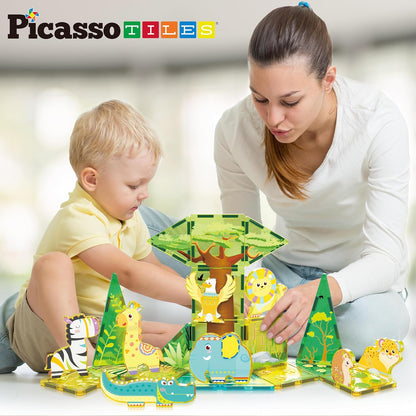 Picasso Magnetic Tiles Safari Set 26-Piece