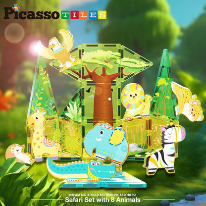Picasso Magnetic Tiles Safari Set 26-Piece