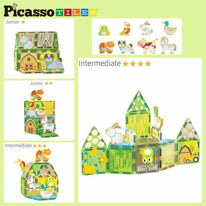 Picasso Magnetic Tiles Farm Animal Set 26-Piece