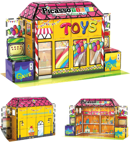 Picasso Magnetic Tiles Toy Shop 60-Piece