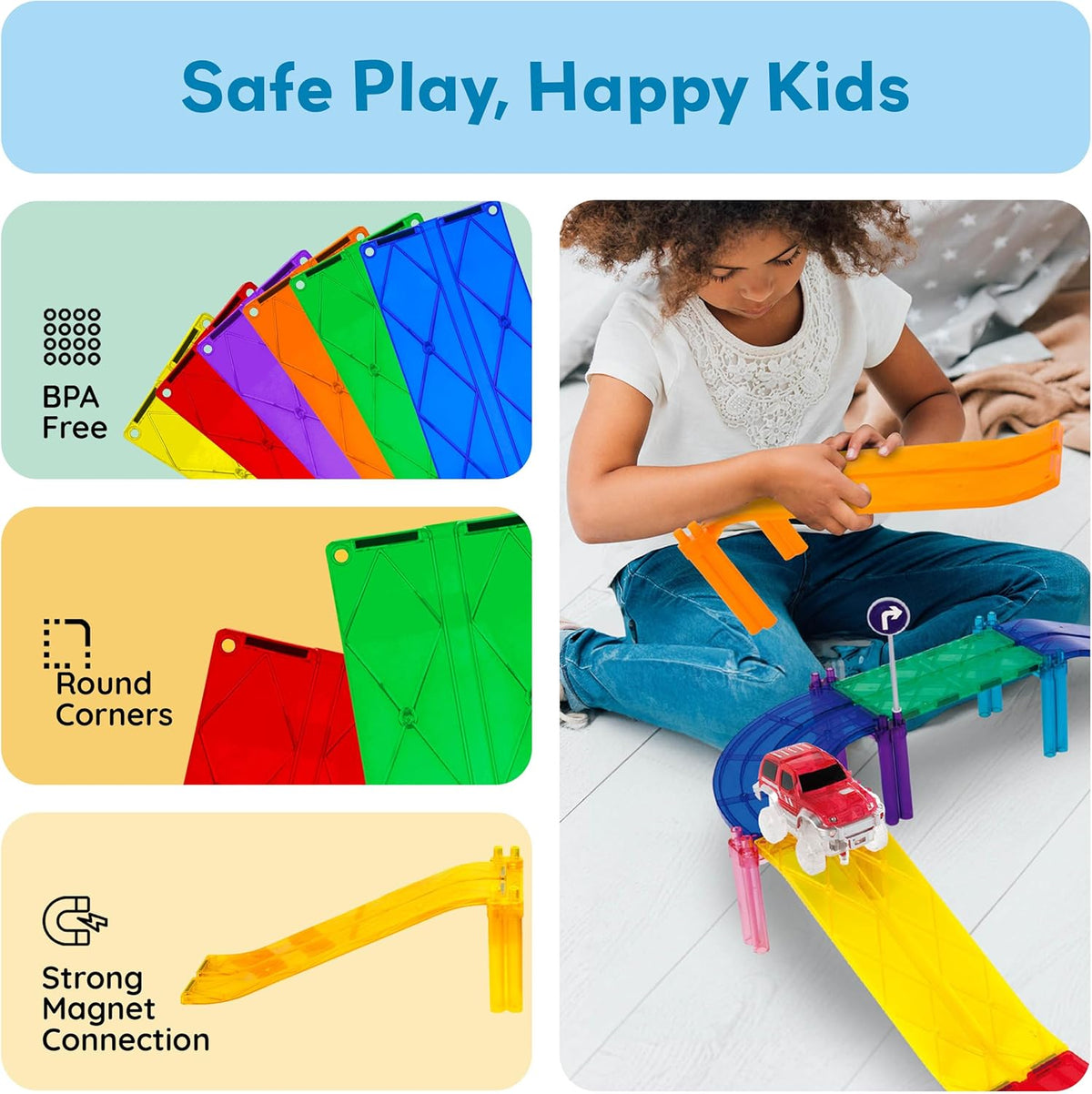 Picasso Magnetic Tiles Slope Race Track 6-Piece