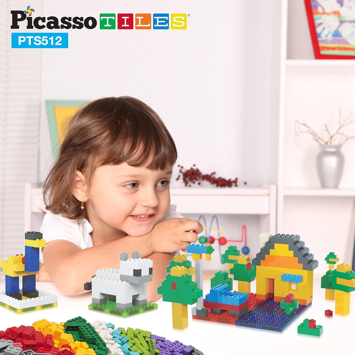 Picasso Magnetic Tiles Building Bricks 512-Piece