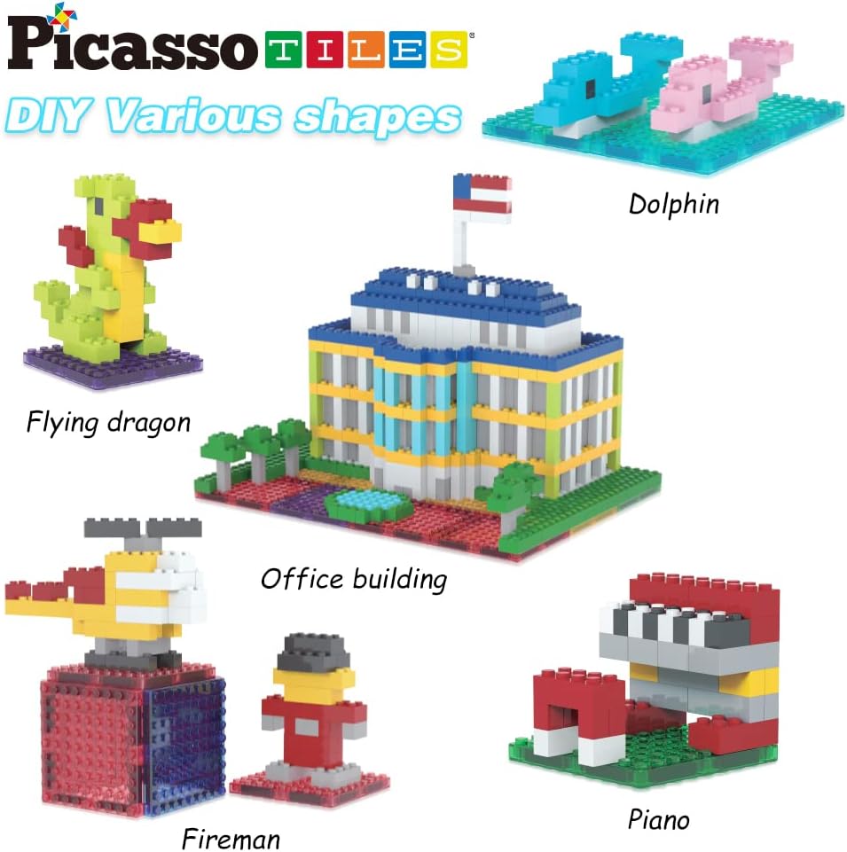 Picasso Magnetic Tiles Building Bricks 512-Piece
