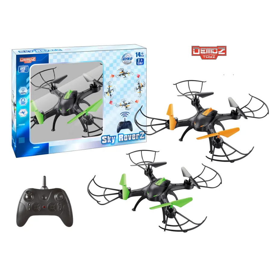 Demoz RC Sky Roverz 2.4G Remote-Control Stunt Vehicle with LED Lights