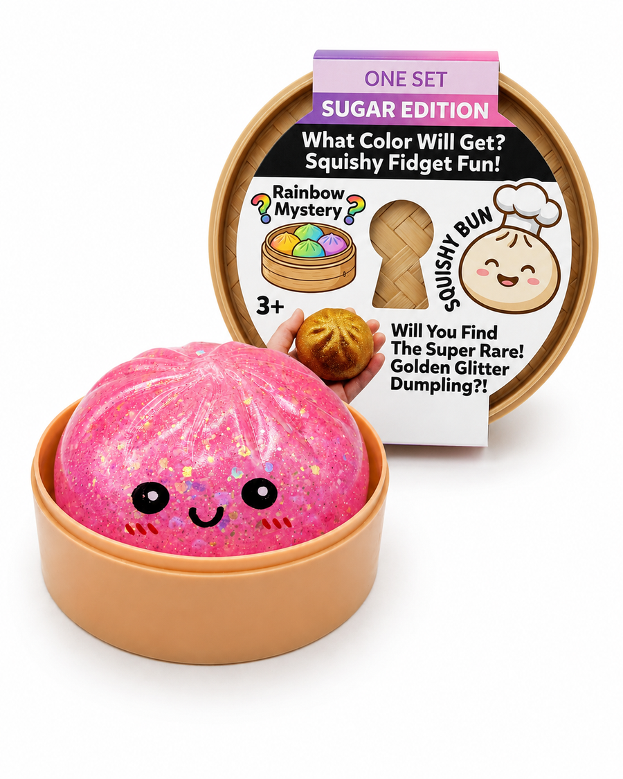 Squeezy Dumplings Glitter Squishy Sensory Fidget Toy for Kids - Sold per piece