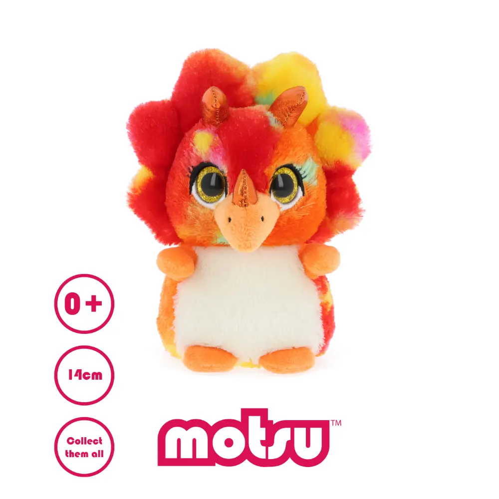 Animotsu Triceratops Plush by Keel Toys Collectible Dinosaur for Babies & Toddlers 14cm