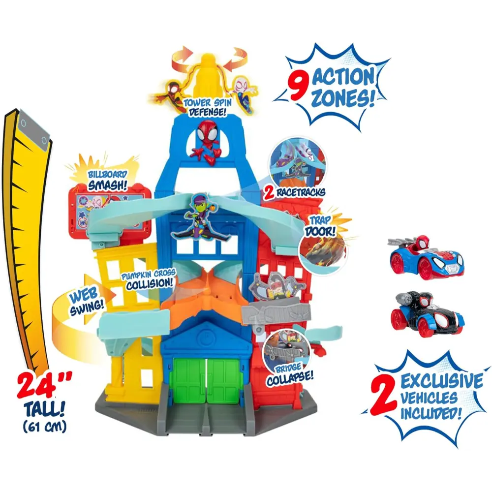 Spidey and His Amazing Friends City Track Set with Lights & Sounds