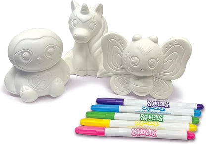 Shimmer 'n Sparkle Cra-Z-Squeezies Color Your Own Squishy Craft Kit for Kids