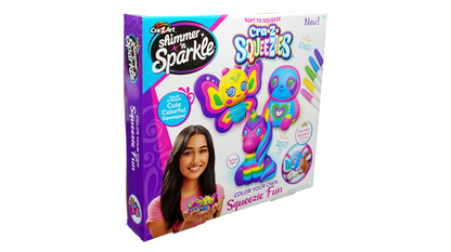 Shimmer 'n Sparkle Cra-Z-Squeezies Color Your Own Squishy Craft Kit for Kids