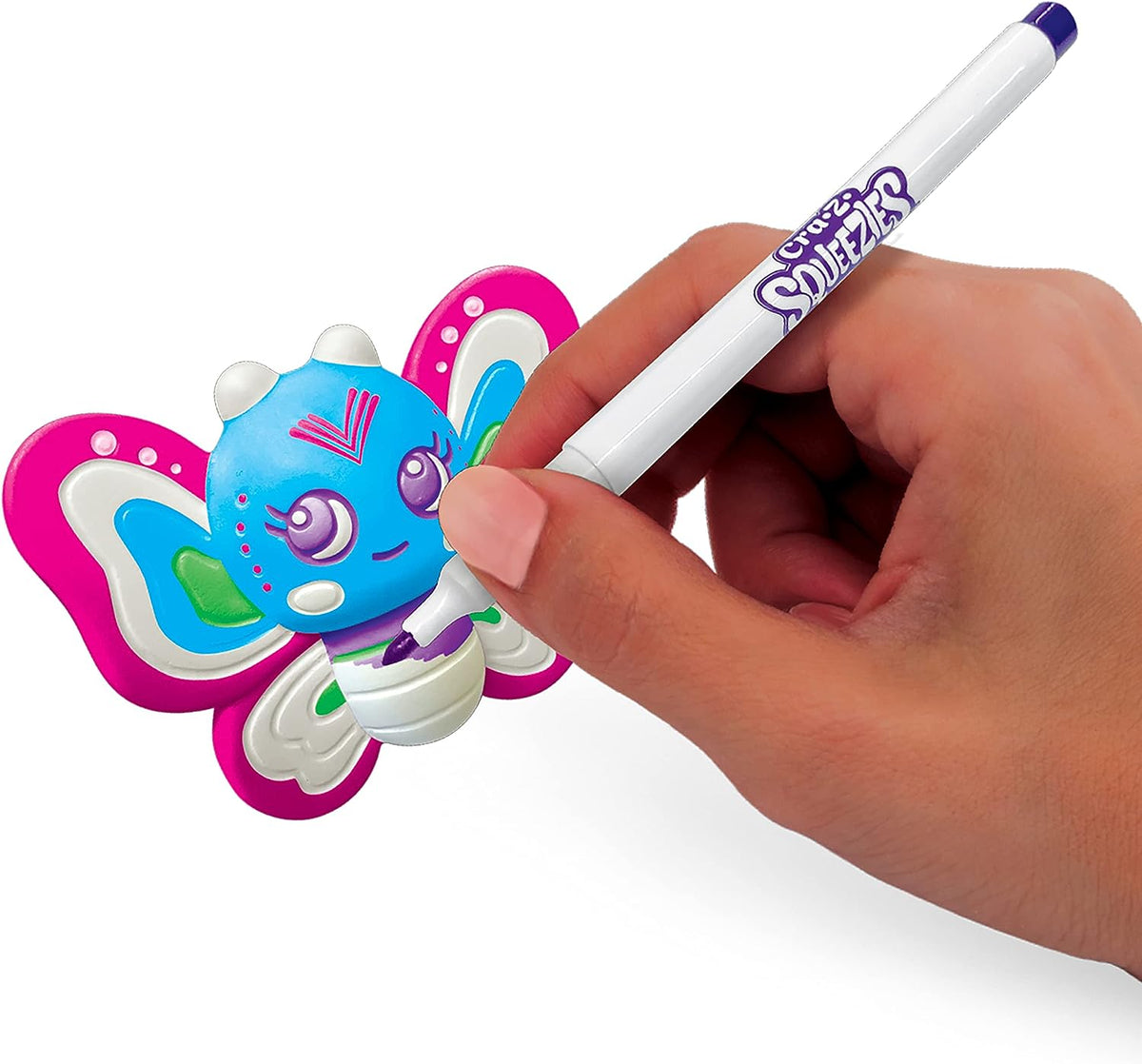 Shimmer 'n Sparkle Cra-Z-Squeezies Color Your Own Squishy Craft Kit for Kids