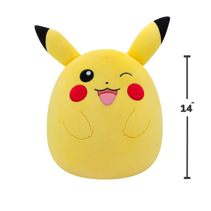 Pokemon Squishmallow Winking Pikachu 14 Inch