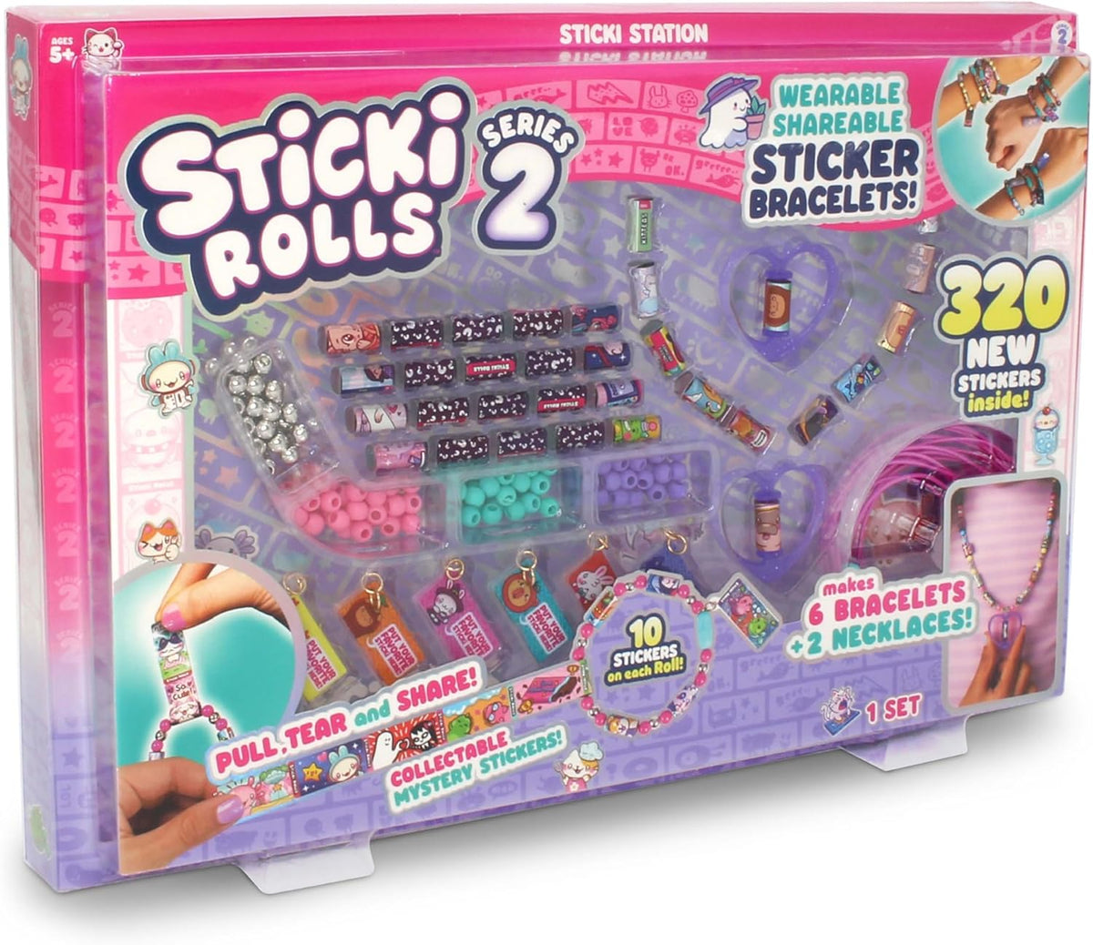 Sticki Rolls Series 2 Sticki Book Set DIY Sticker Jewelry & Activity Kit for Kids