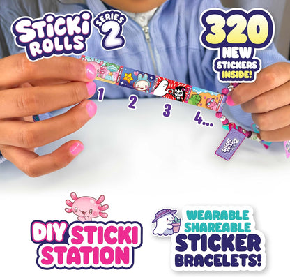 Sticki Rolls Series 2 Sticki Book Set DIY Sticker Jewelry & Activity Kit for Kids