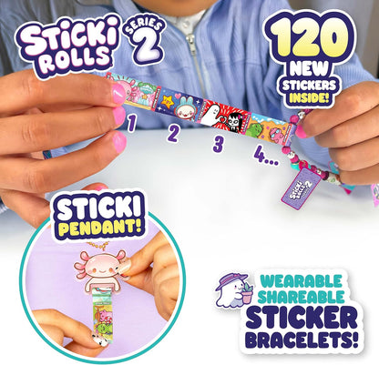 Sticki Rolls Series 2 Wearable Sticker Bracelet & Exclusive Character Pendant