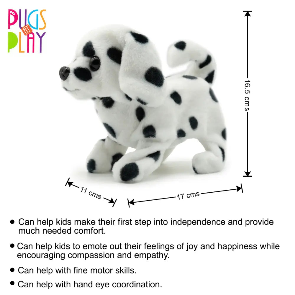 Pugs At Play Walking Spotty 6.5 Inch Battery-Operated
