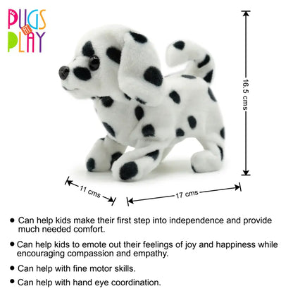 Pugs At Play Walking Spotty 6.5 Inch Battery-Operated