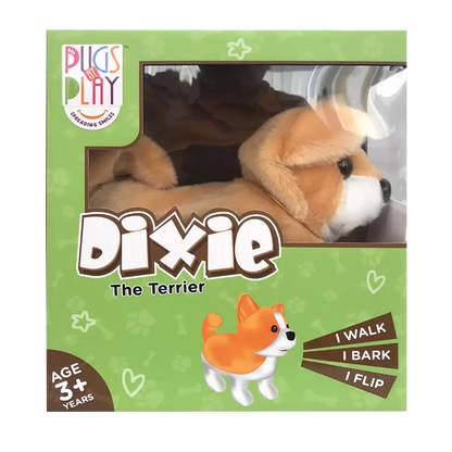 Pugs At Play Flipping Dixie Battery-Operated
