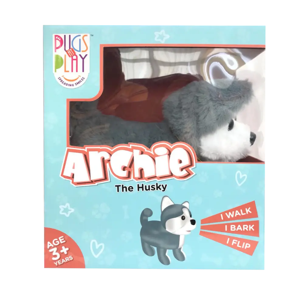 Pugs At Play Flipping Archie Battery-Operated