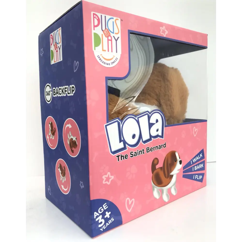 Pugs At Play Flipping Lola Battery-Operated