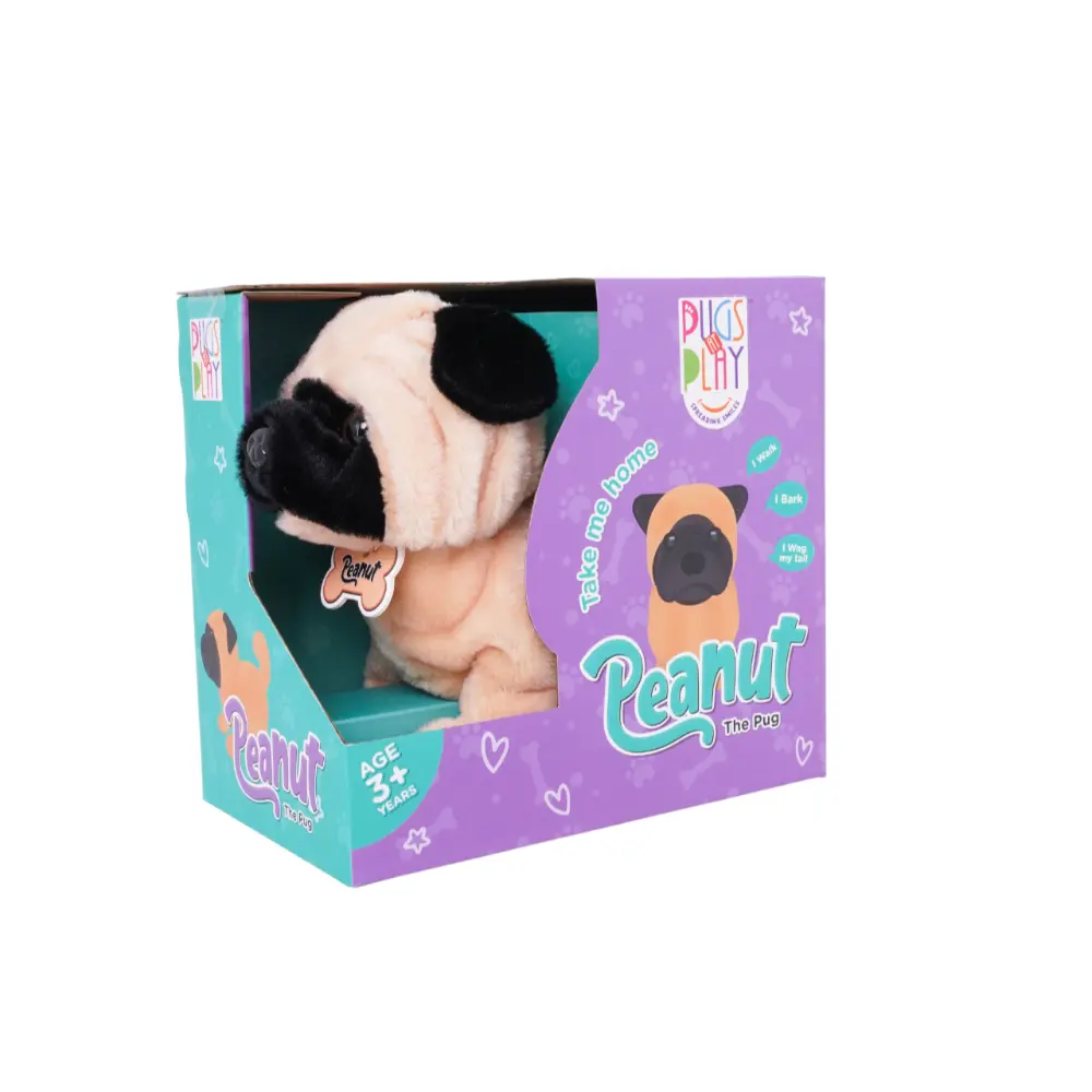 Pugs At Play Walking Pug 6.5 Inch Battery-Operated