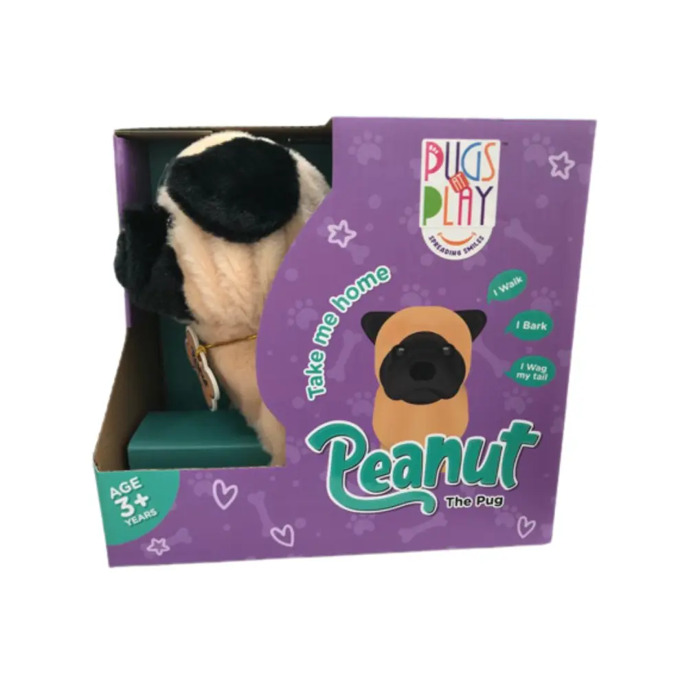 Pugs At Play Walking Pug 6.5 Inch Battery-Operated
