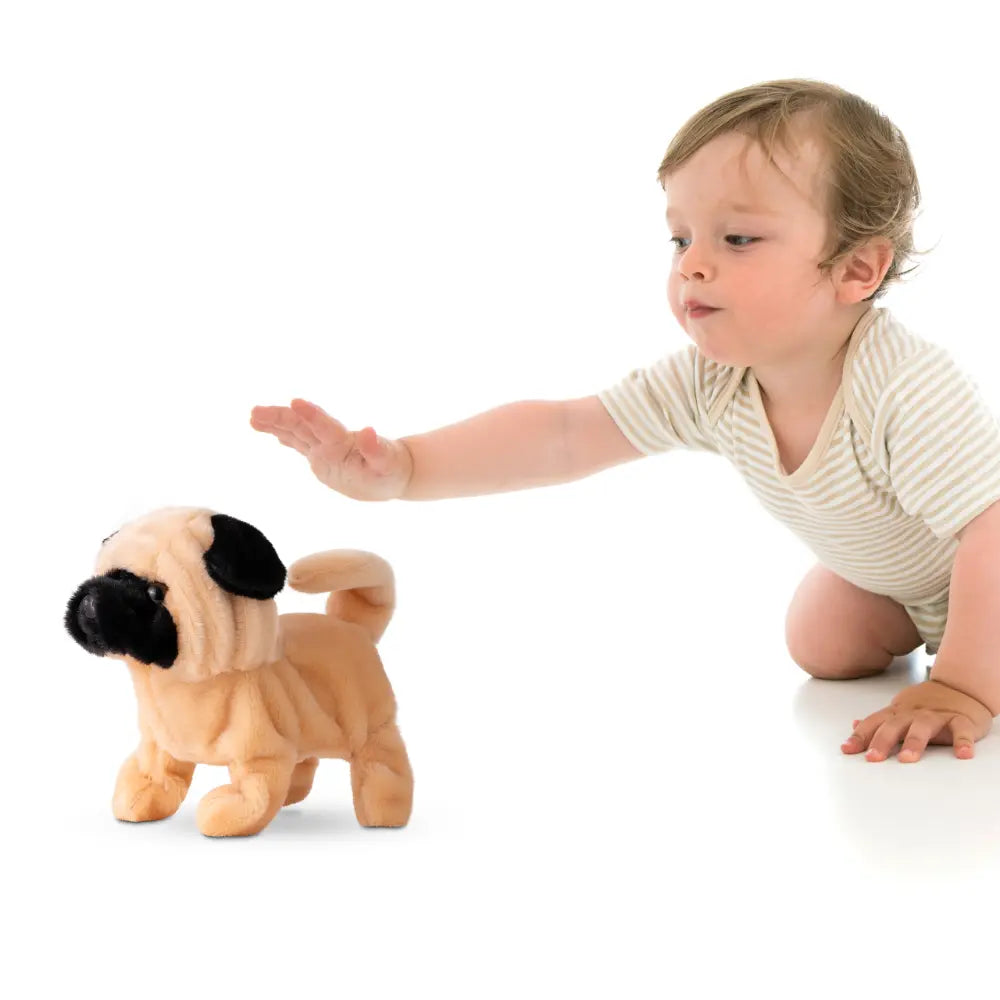Pugs At Play Walking Pug 6.5 Inch Battery-Operated