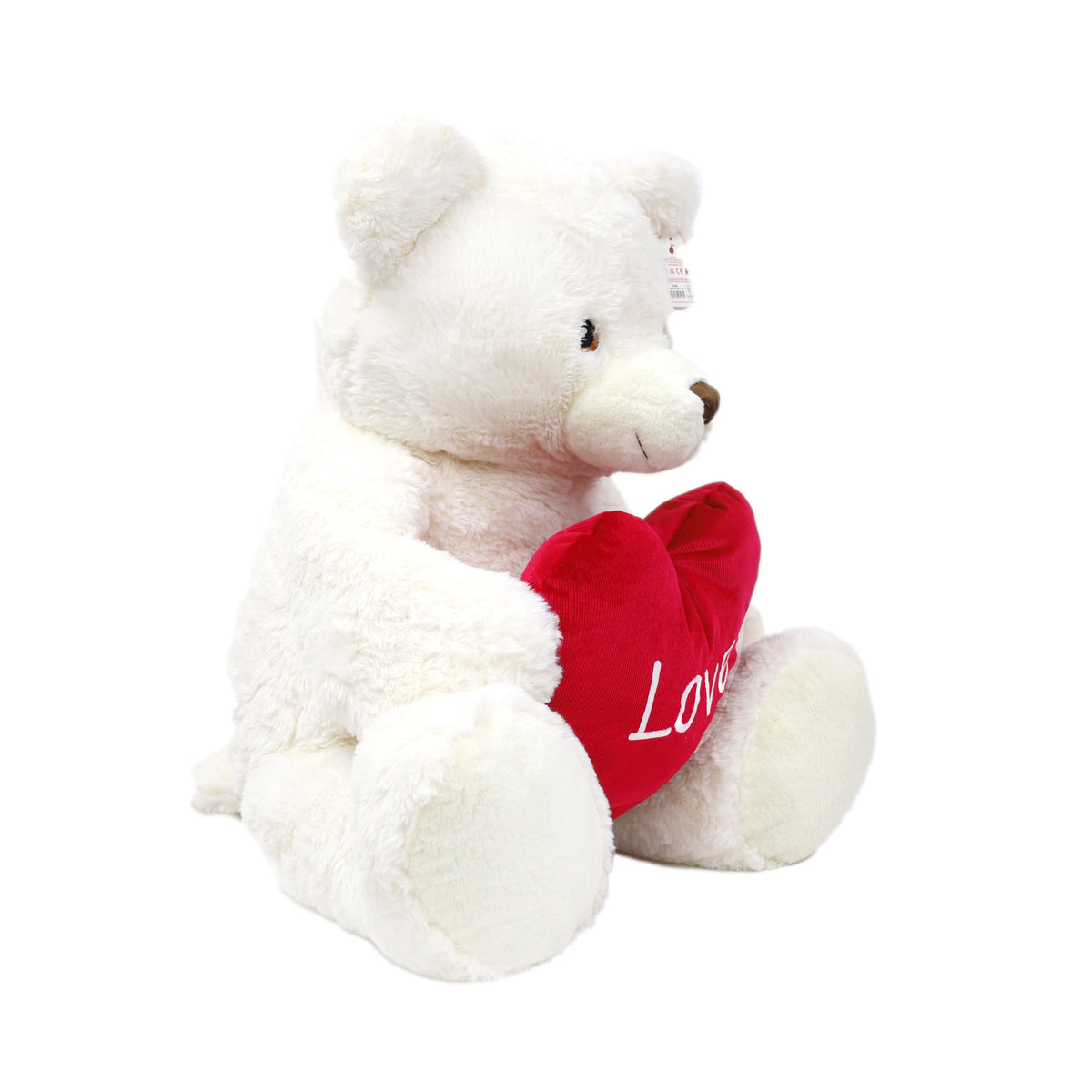 Keeleco 75cm Cream Bear with Heart - Valentine Day Giant Plush Gift
