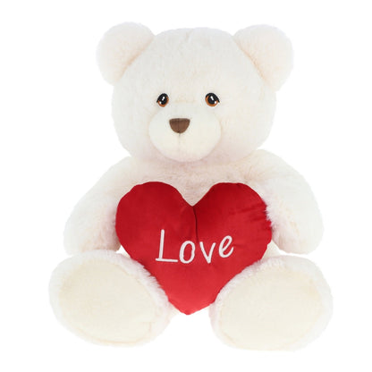 Cream Teddy Bear with Heart