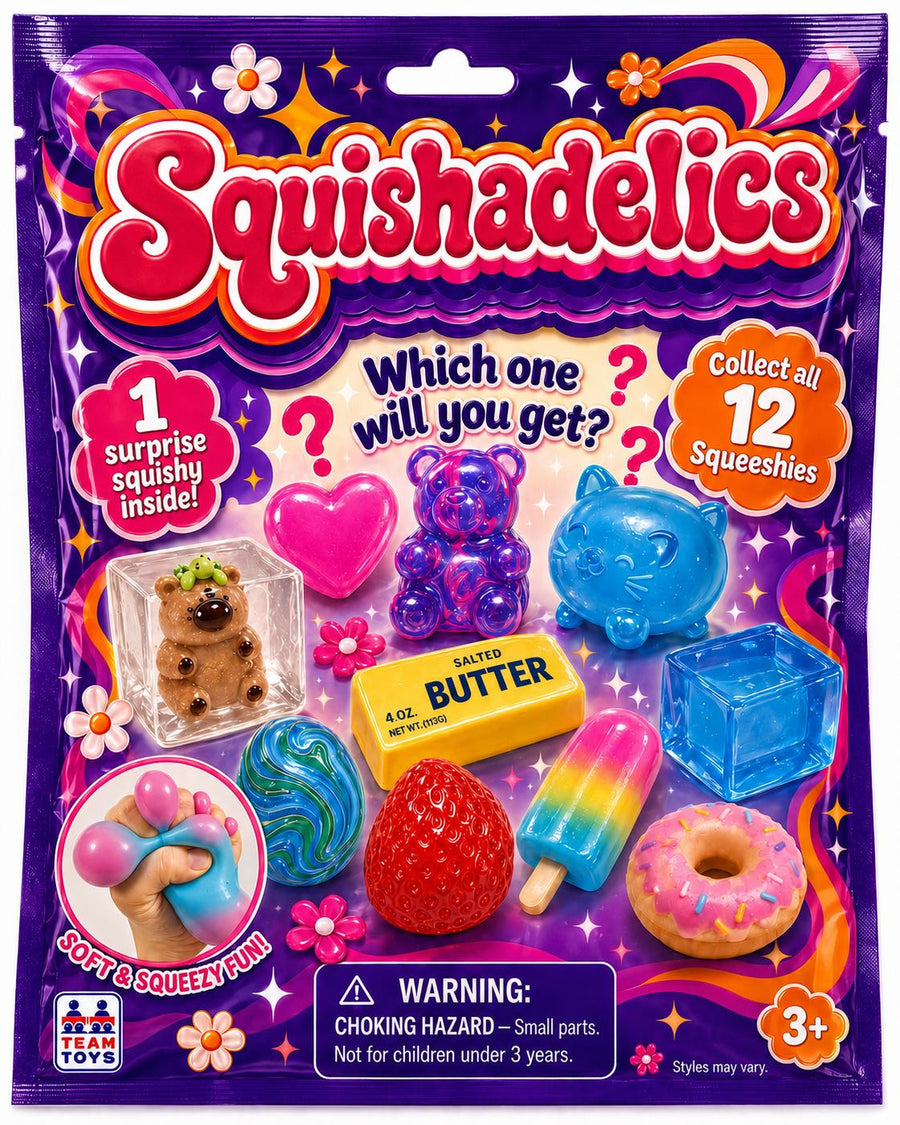 Squishadelics S1 Mystery Squishy Collectible Sensory Toy Assorted Design