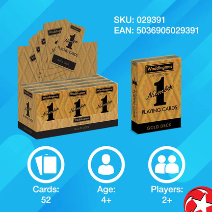 Waddington Number1 Playing Cards Gold