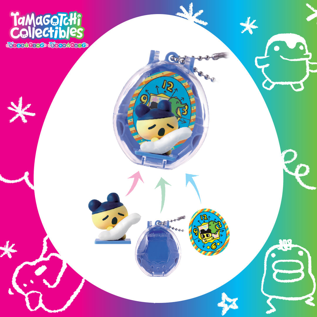 Tamagotchi Original Clip-On Case with Mini Figure 1-piece Assorted Design - Sold per piece (Selection is random and subject to availability)